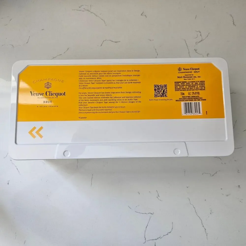 Veuve Clicquot Clicquot Tape Retro Cassette Tin Gift Box  Empty